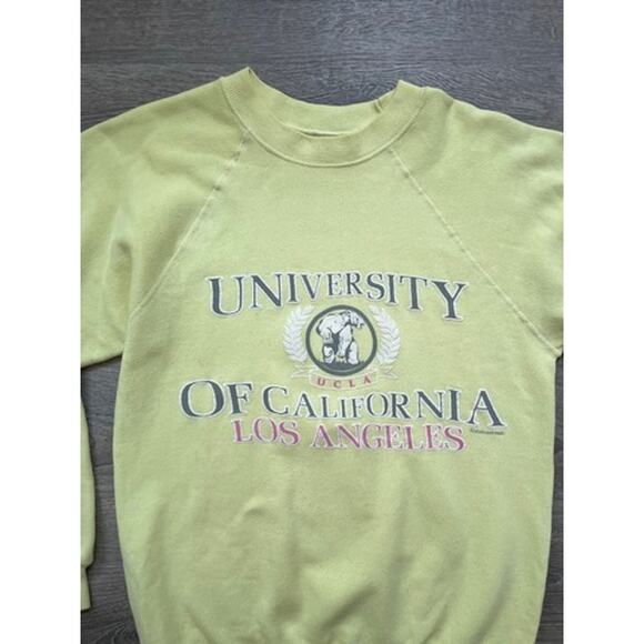 Vtg 80s University Of California Los Angeles Spellout Sweatshirt Hanes Sz S - Picture 3 of 8